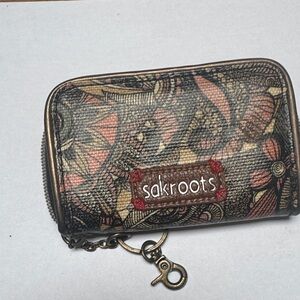 Sakroots Artistic Pattern Wallet with Keychain